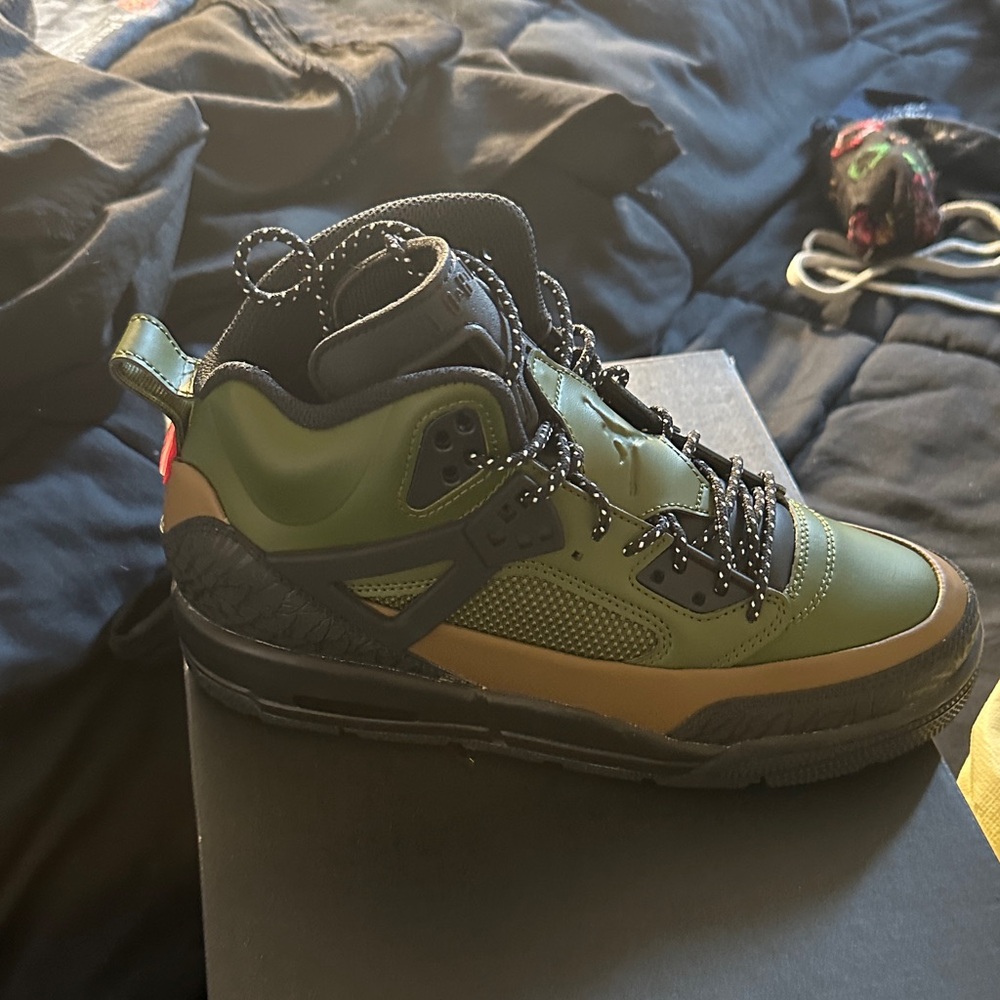 Jordan Kids Sneakers Olive Green and Brown